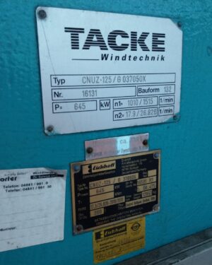 Tacke TW600 Gearbox
